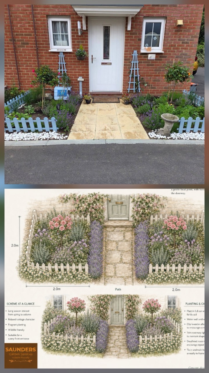 Customer's DIY garden, concept developed through our “practical garden plans” coaching session.