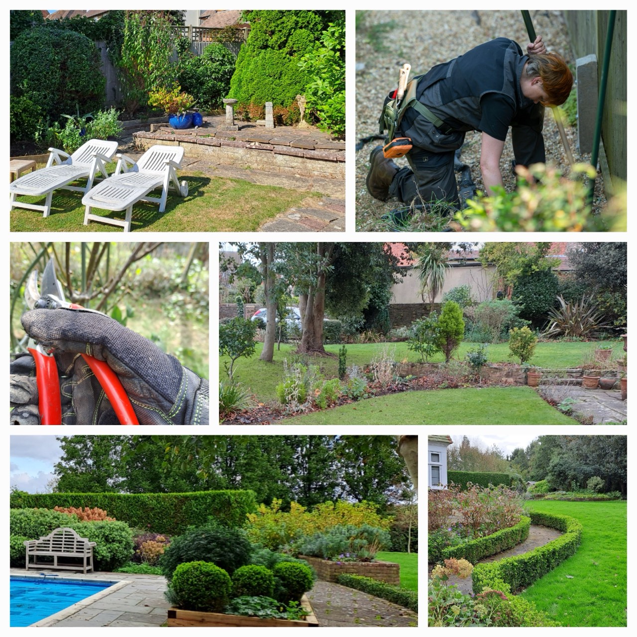 Maintaining established gardens.